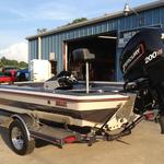 1987 Bullet Boat. Check out the red rub rail that we installed, motor, etc. Awesome boat!